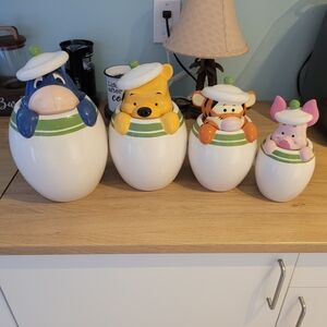 Disney Winnie the Pooh Ceramic Canister Set - Multicolor